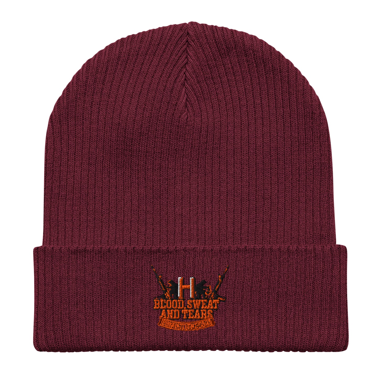 Blood Sweat Organic ribbed beanie