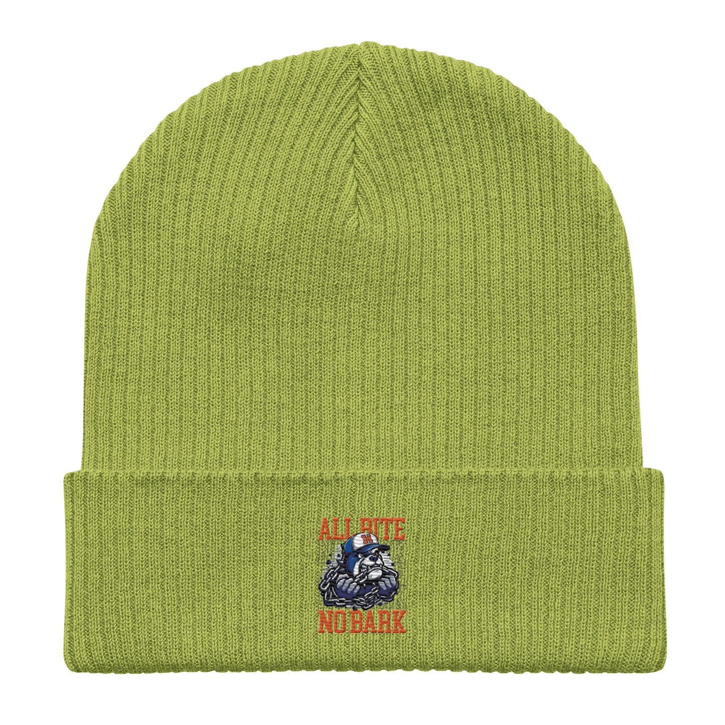 All Bite No Bark Organic ribbed beanie