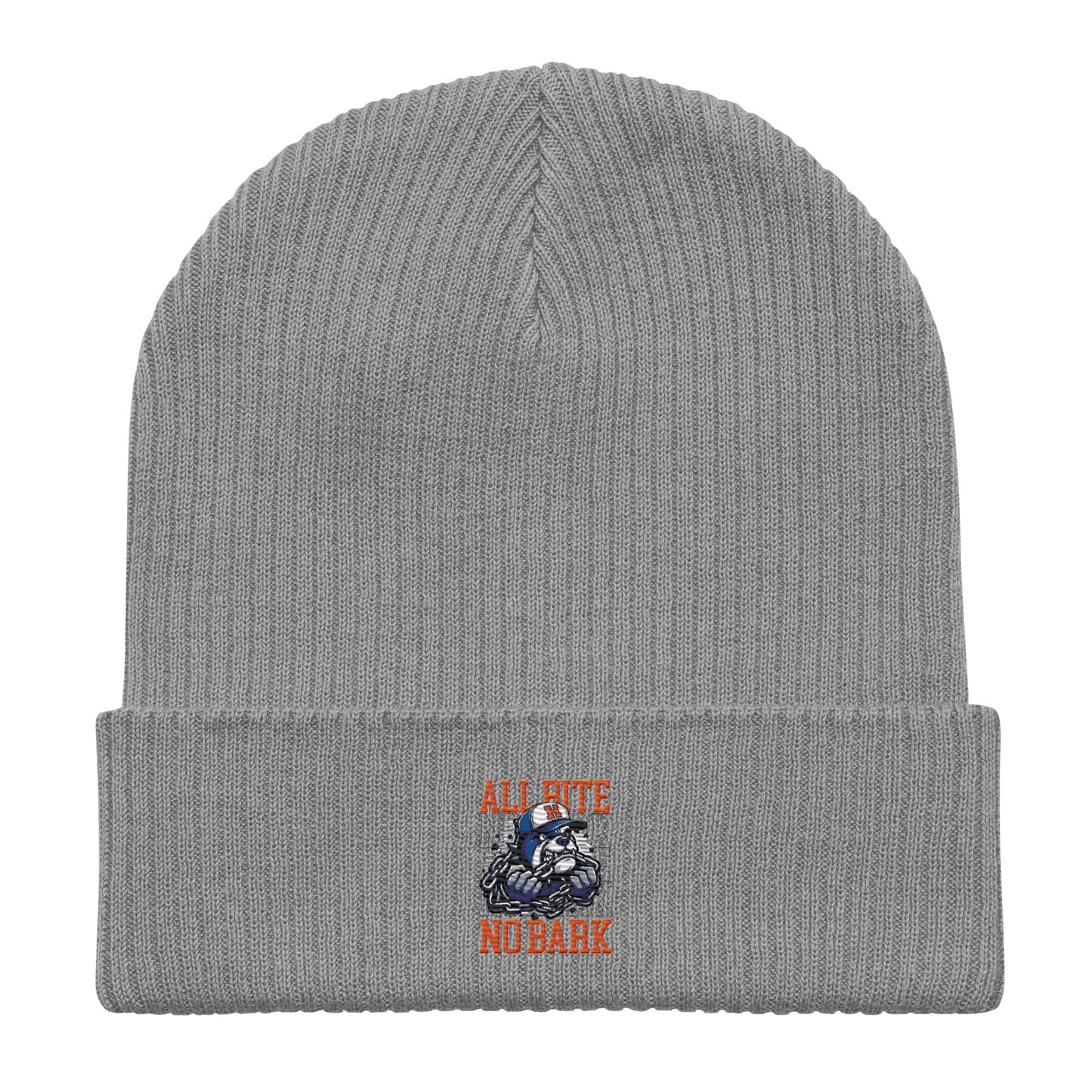 All Bite No Bark Organic ribbed beanie