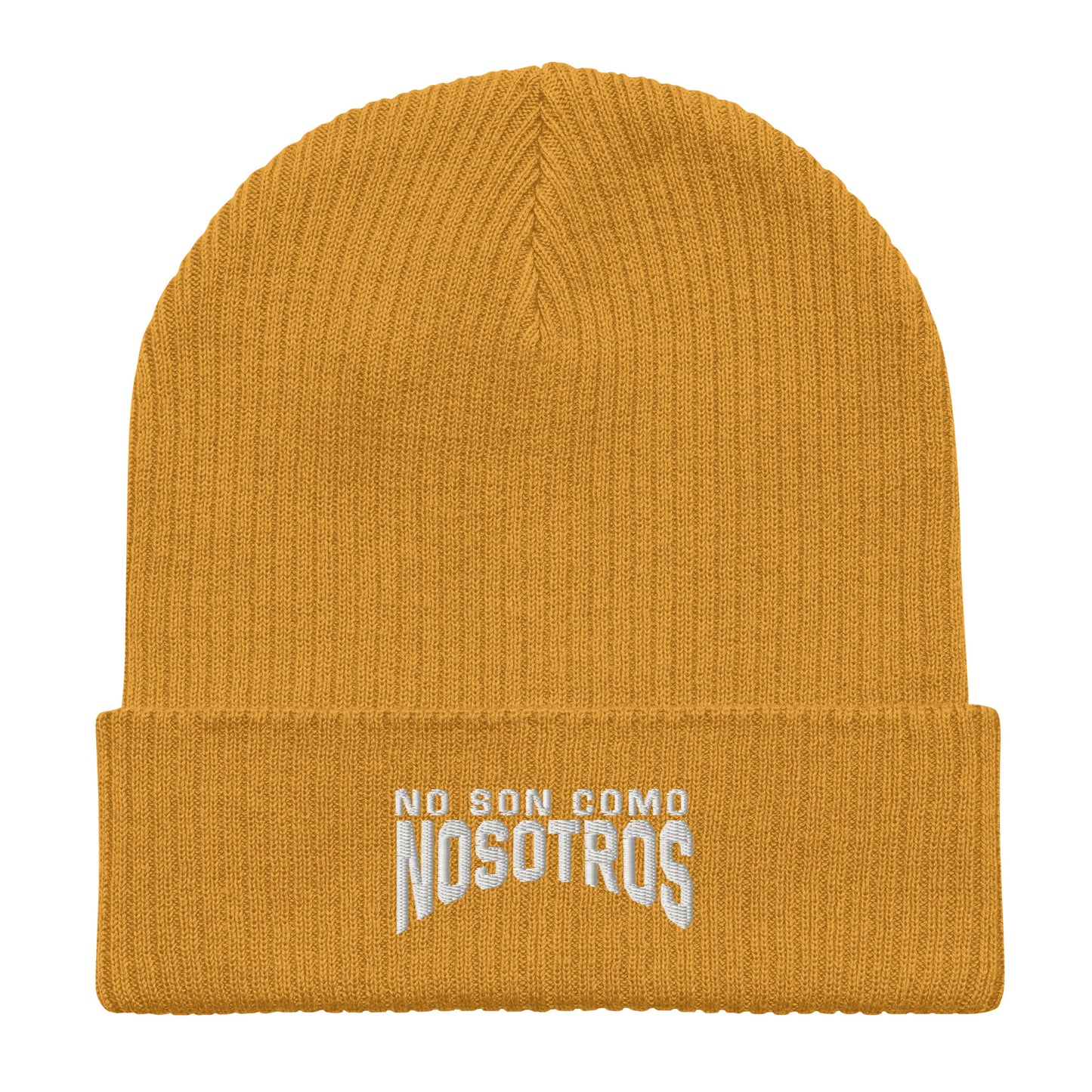 Non Son Como Nosotros Organic ribbed beanie