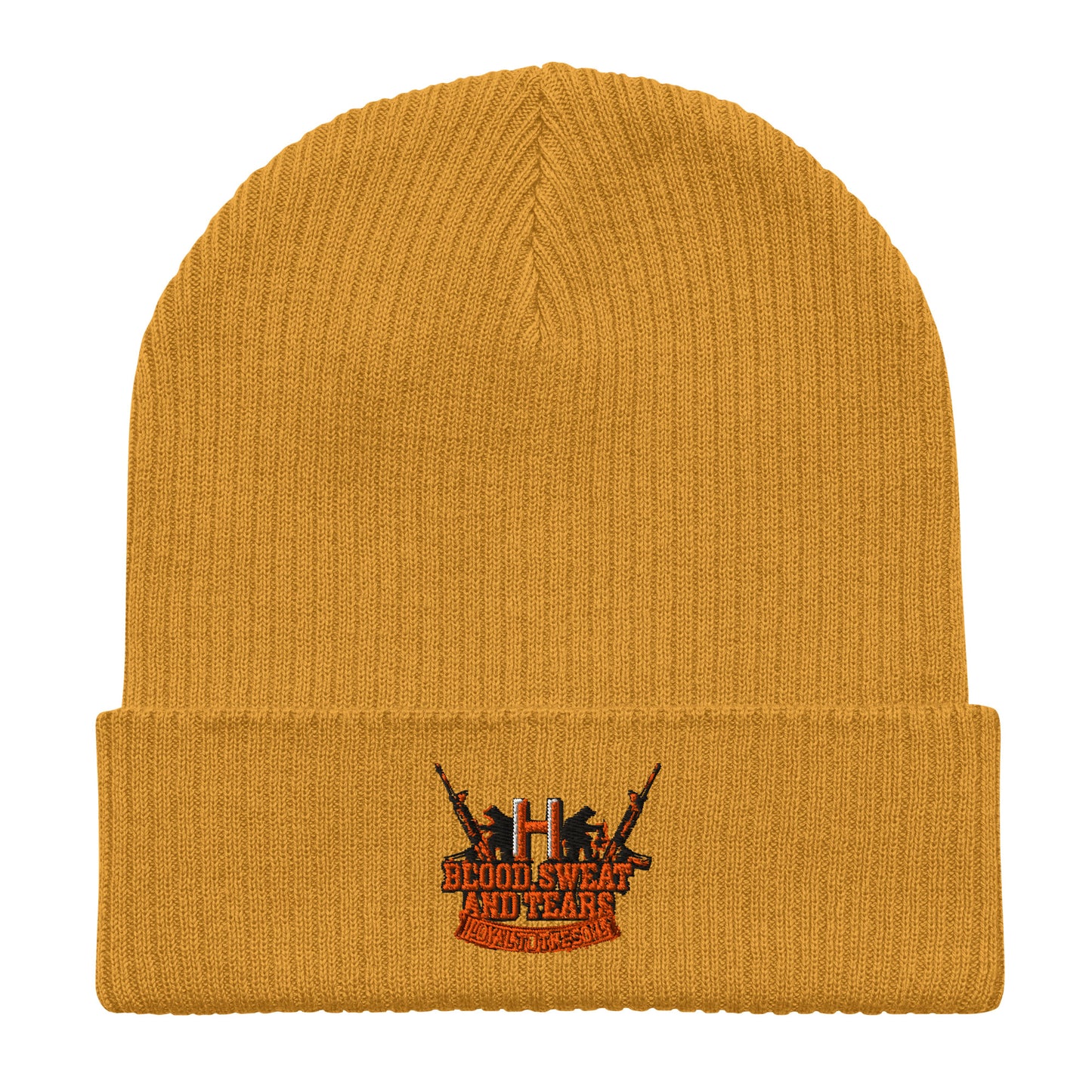 Blood Sweat Organic ribbed beanie