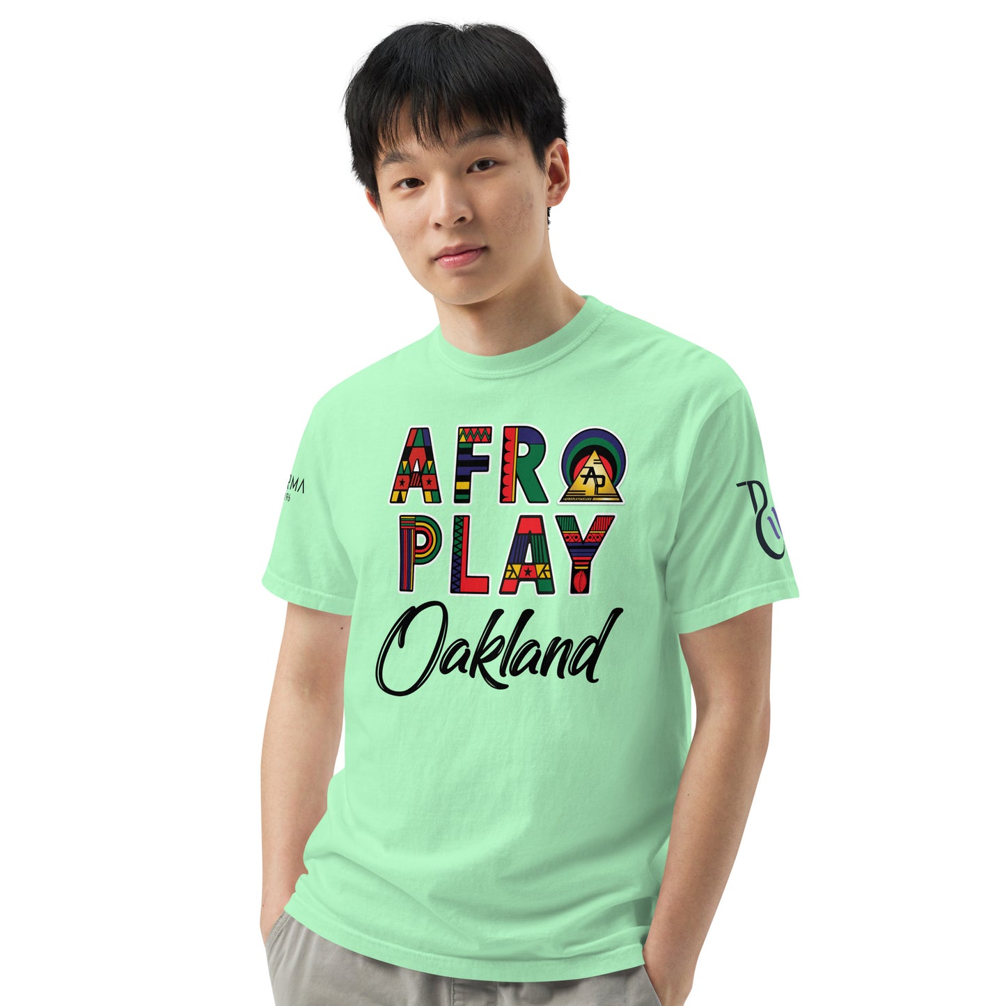 Afro Play Oakland T-Shirt – Juneteenth Afrocentric Streetwear Unisex garment-dyed heavyweight t-shirt