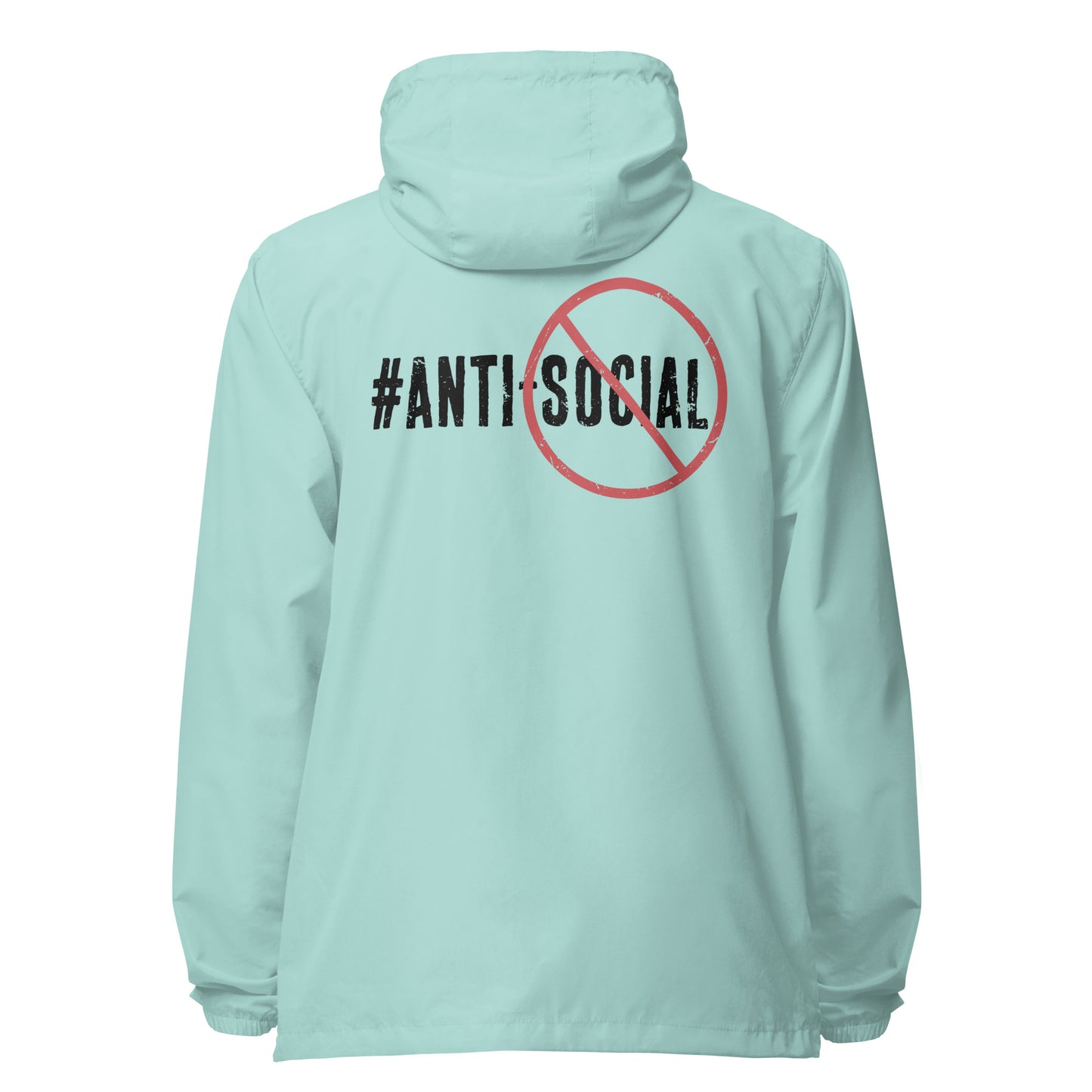 Anti Social Signature lightweight zip up windbreaker
