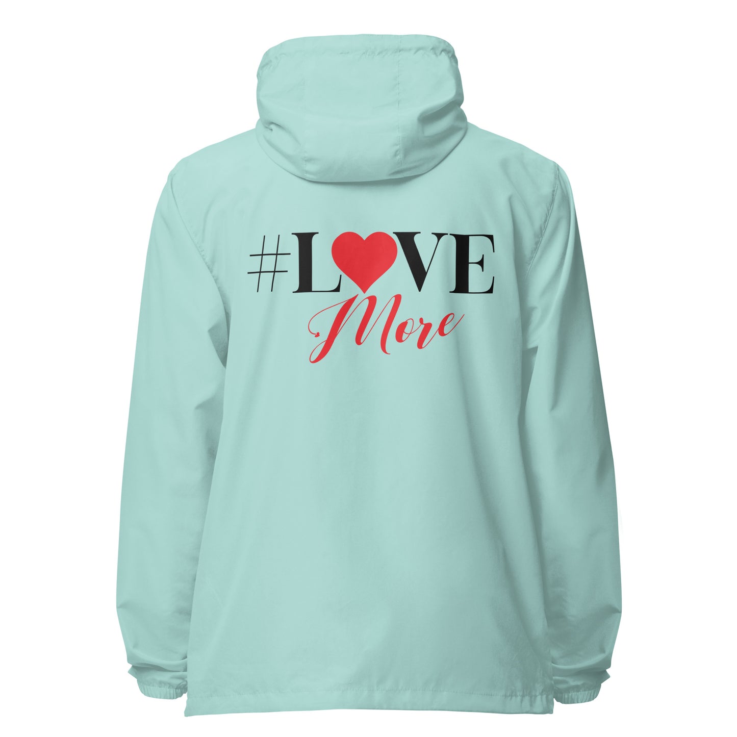 Love More Signature lightweight zip up windbreaker