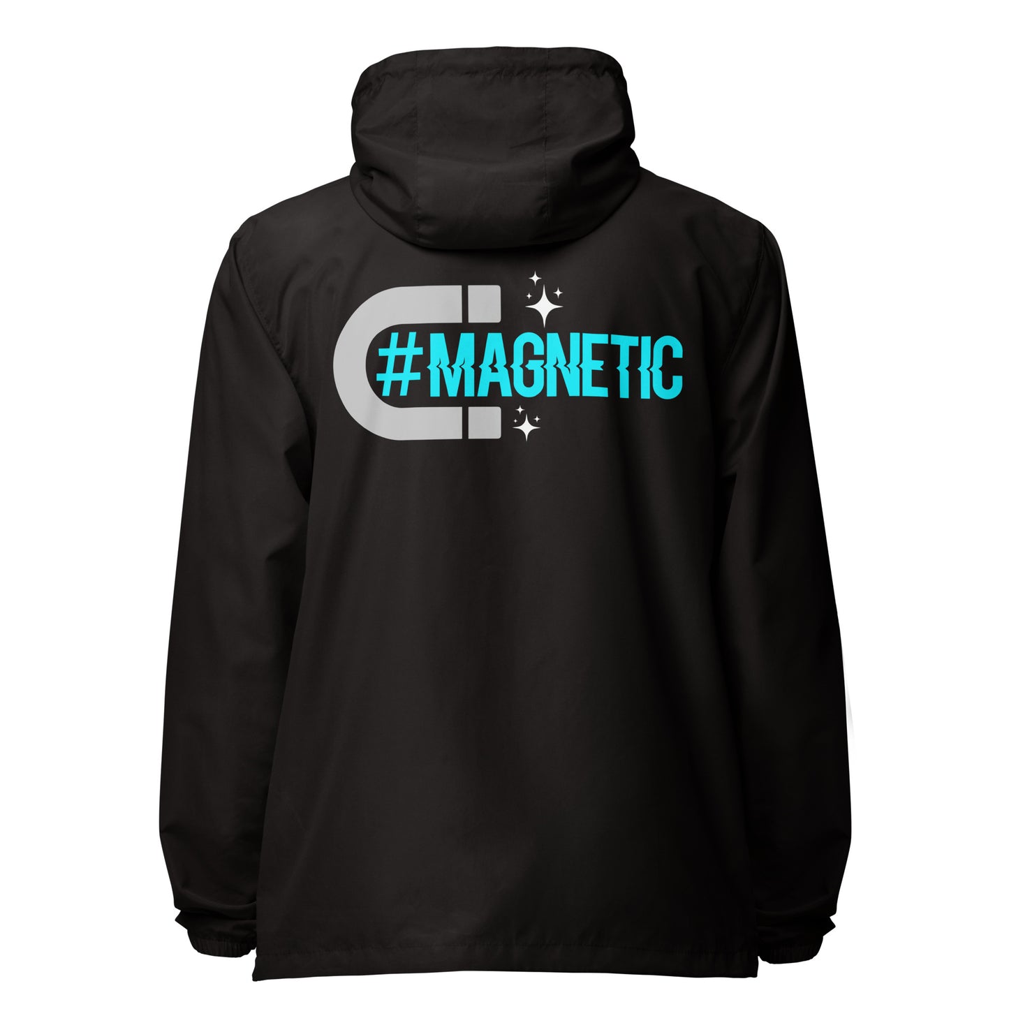 Magnetic lightweight zip up windbreaker