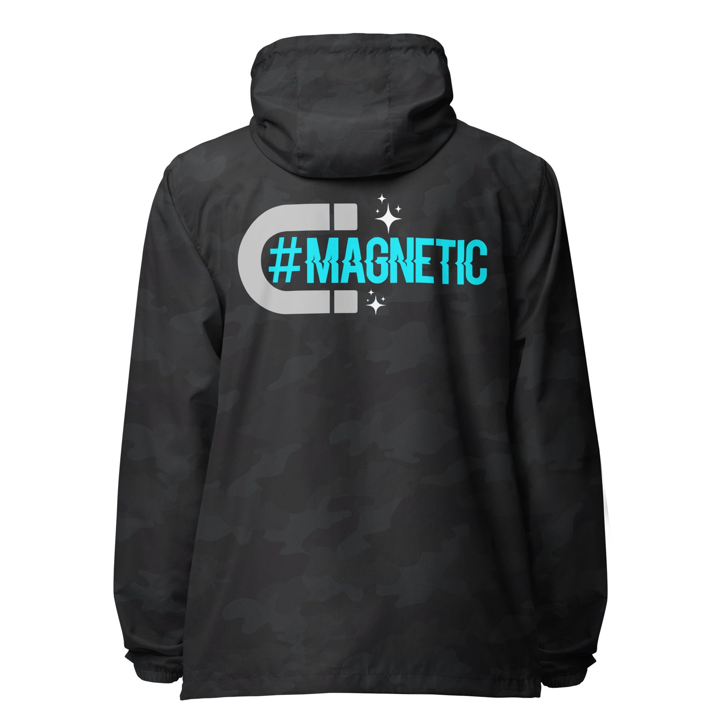 Magnetic lightweight zip up windbreaker