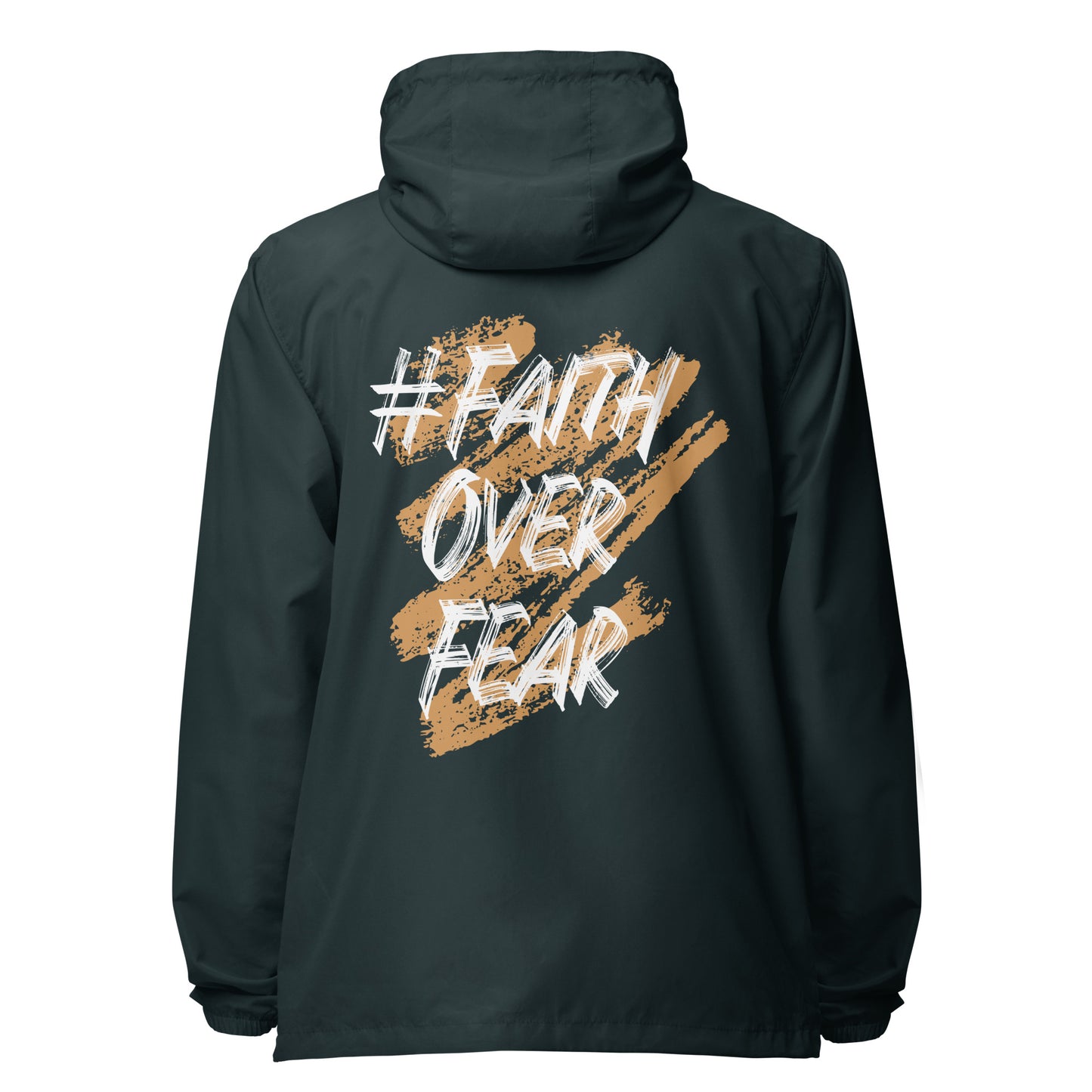 Faith Over Fear lightweight zip up windbreaker