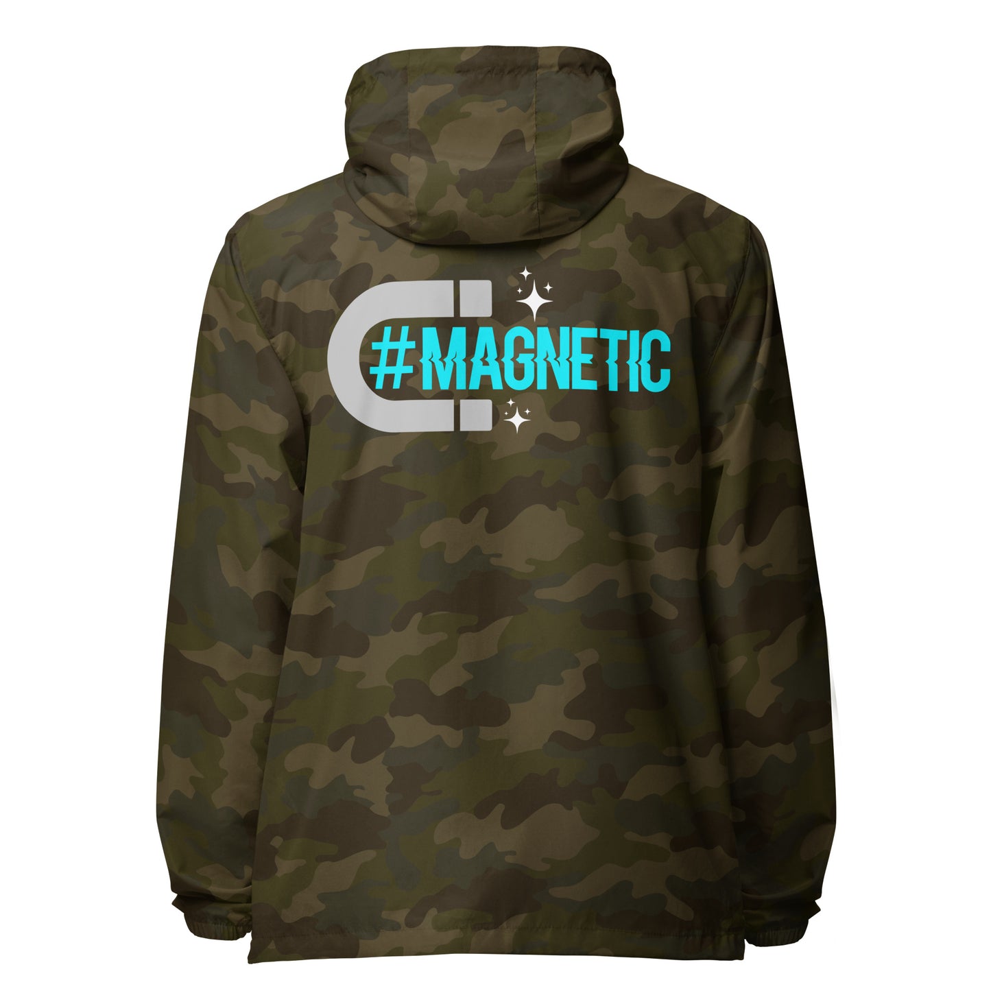Magnetic lightweight zip up windbreaker