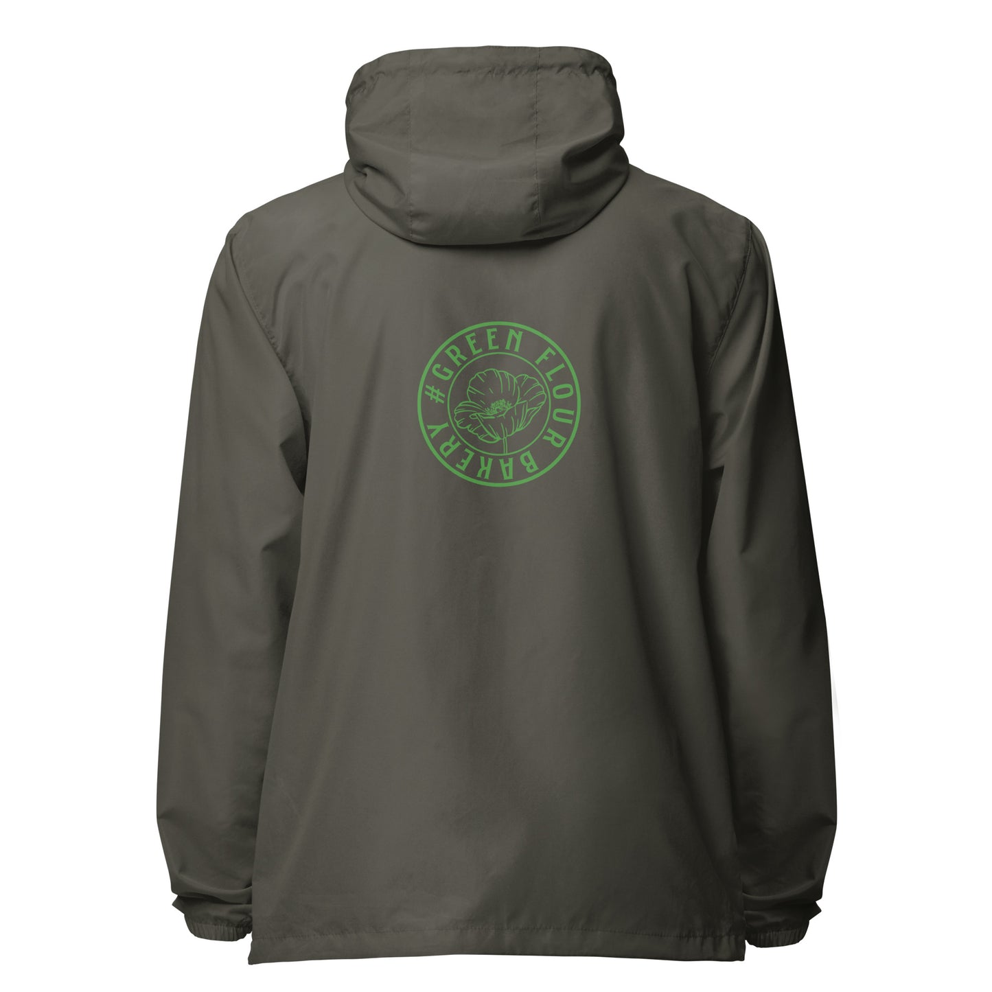 Green Flour lightweight zip up windbreaker