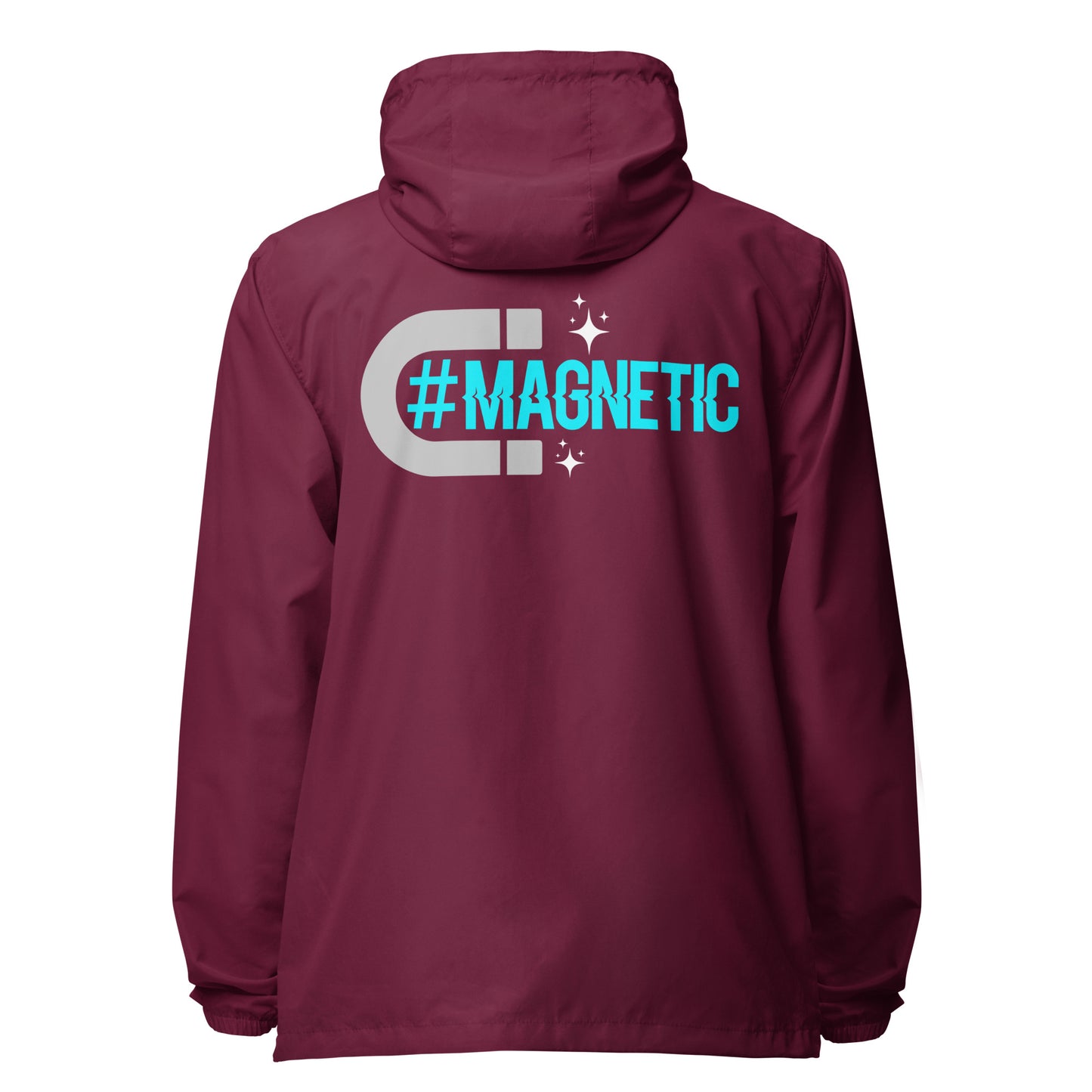 Magnetic lightweight zip up windbreaker