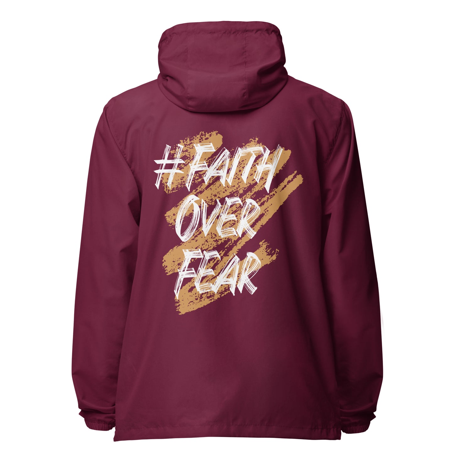 Faith Over Fear lightweight zip up windbreaker