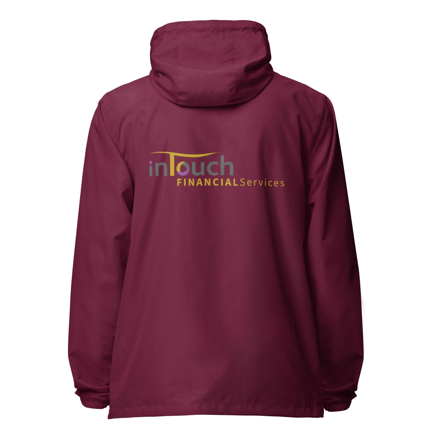 Intouch Services lightweight zip up windbreaker