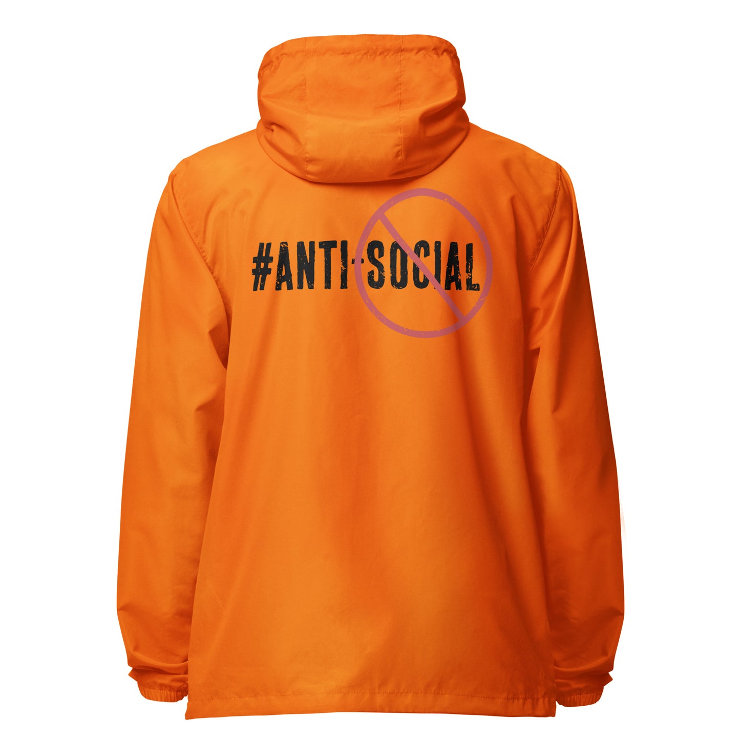 Anti Social Signature lightweight zip up windbreaker