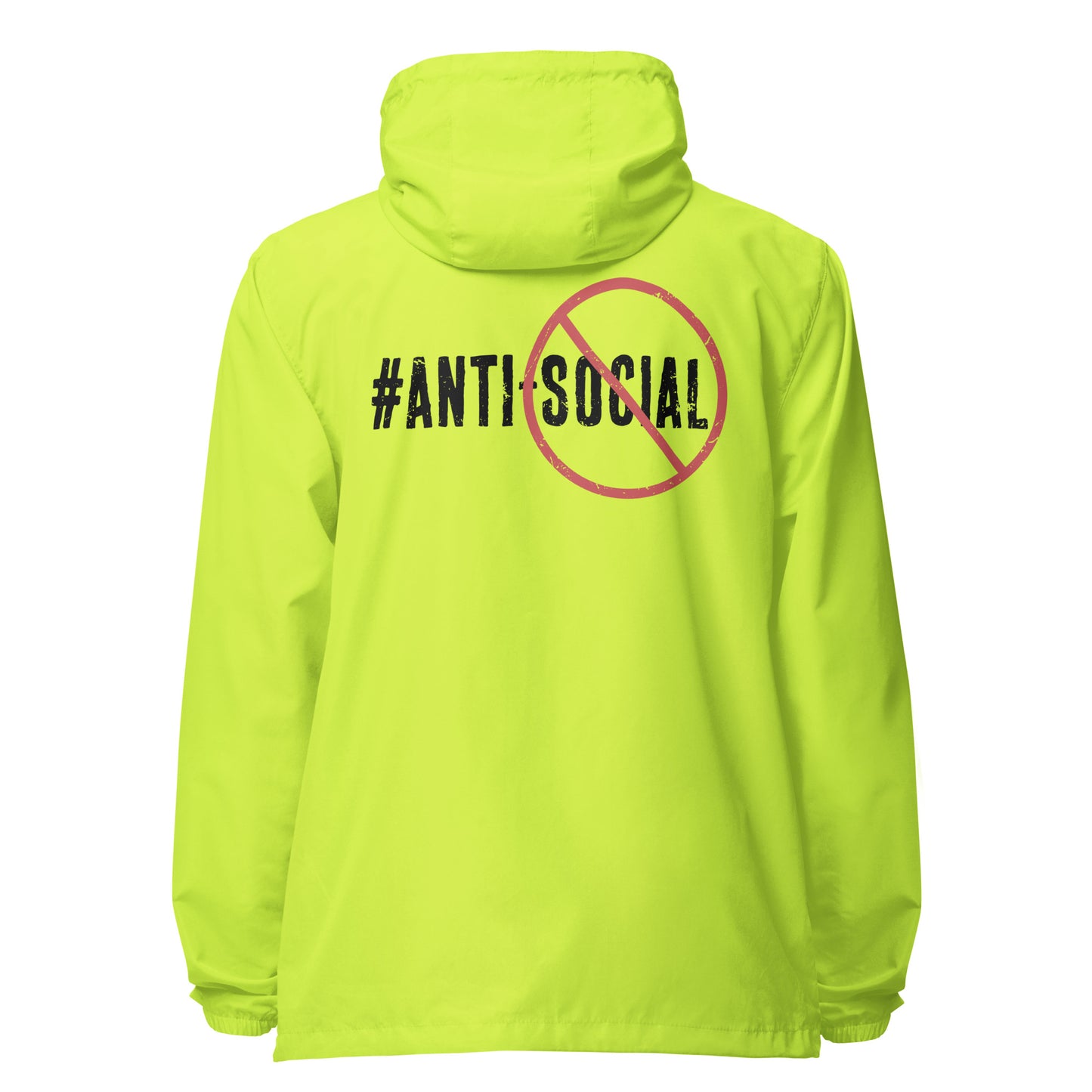 Anti Social Signature lightweight zip up windbreaker