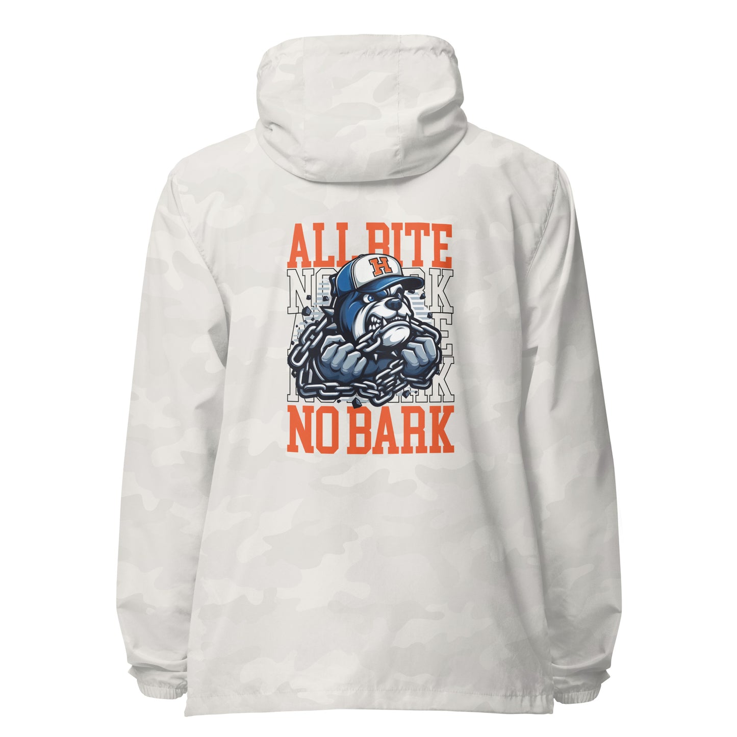 All Bite No Bark Unisex lightweight zip up windbreaker