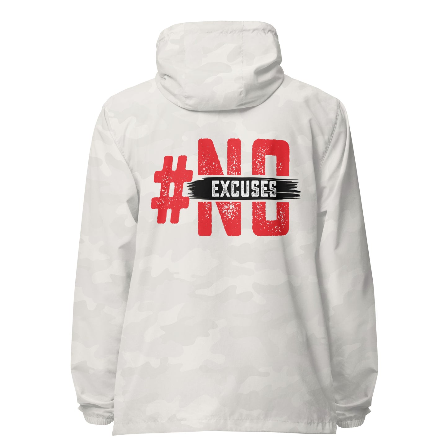 No Excuses Signature lightweight zip up windbreaker