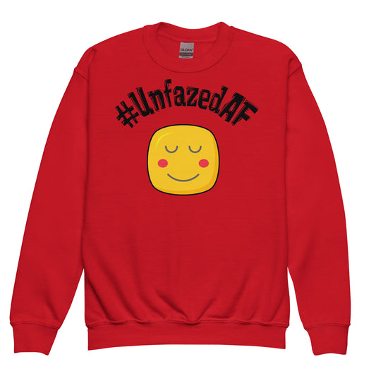Unfazedaf Signature Kids Youth crewneck sweatshirt