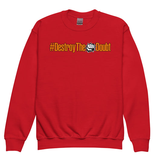 Destroy The Doubt Signature Kids Youth crewneck sweatshirt