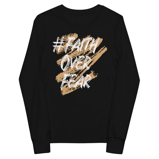 Faith Over Fear Kids long sleeve tee