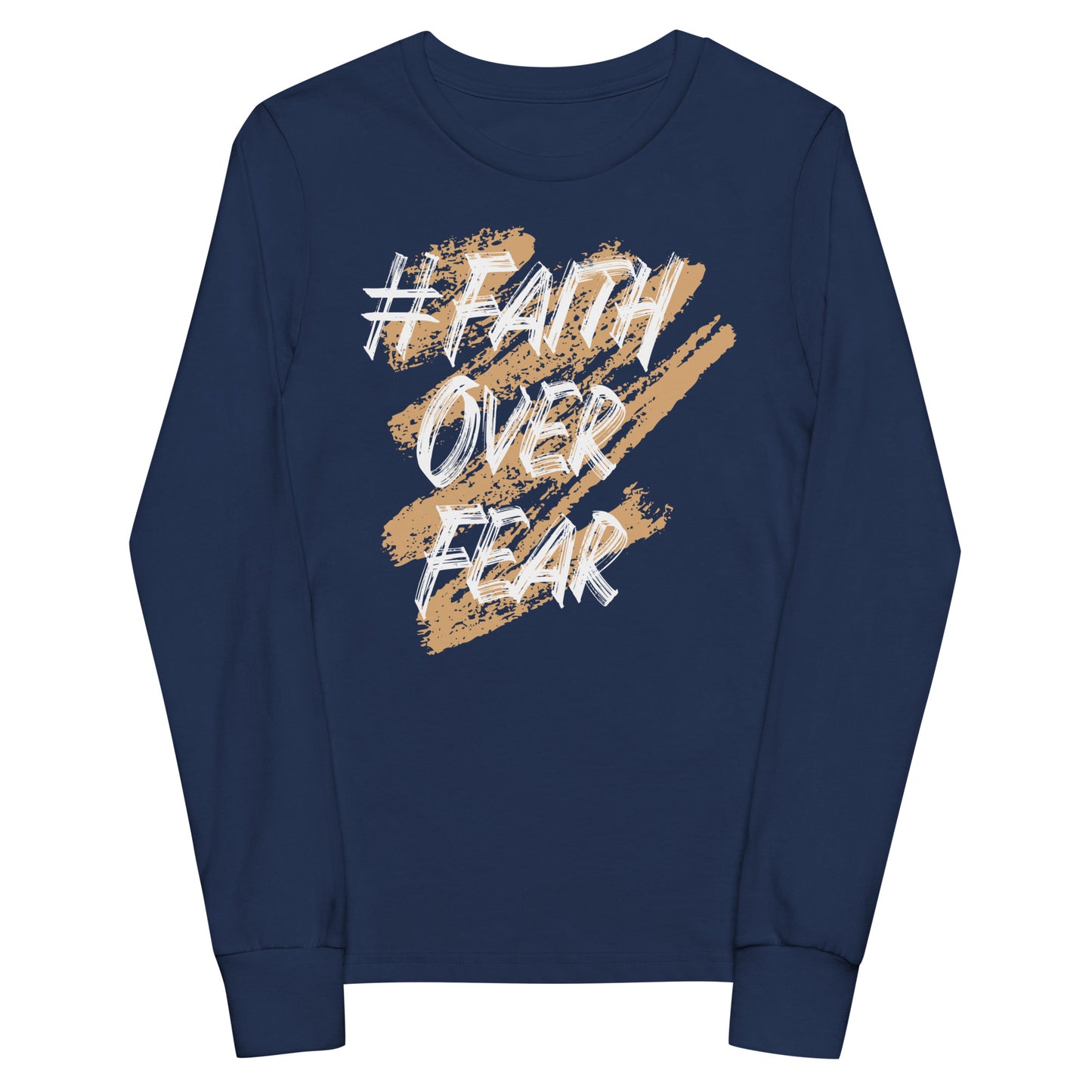 Faith Over Fear Kids long sleeve tee