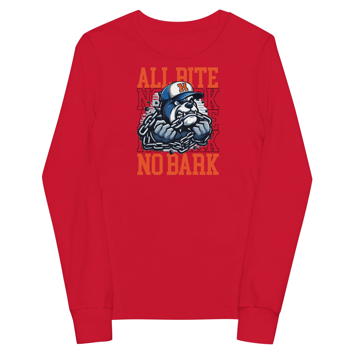 All Bite No Bark kids long sleeve tee