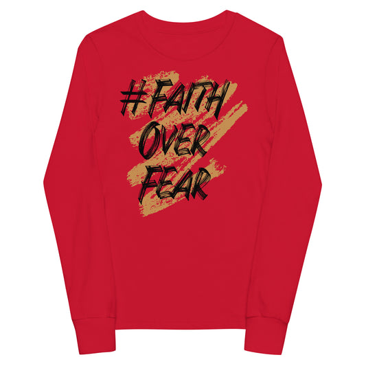 Faith Over Fear Signature Kids long sleeve tee
