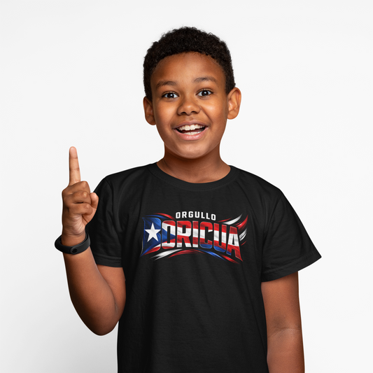 Orgullo Boricua T-Shirt Puerto Rican Pride Flag Premium Streetwear Youth classic tee