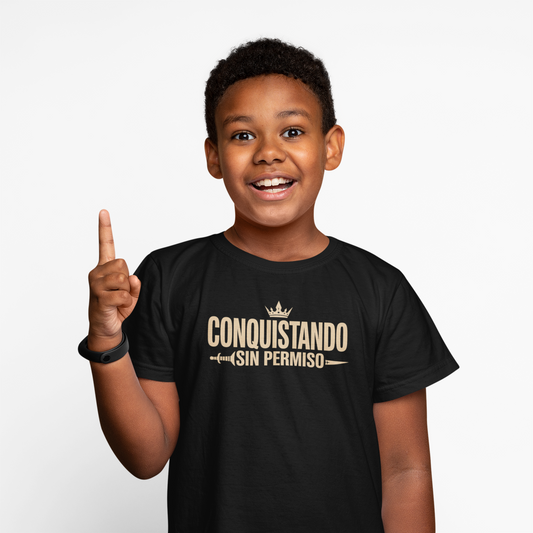 Conquistando Sin Permiso T-Shirt Bold Spanish premium Youth classic tee