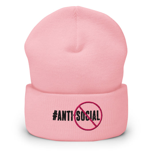 Anti Social Signature Cuffed Beanie