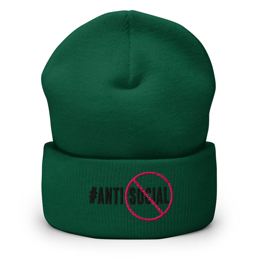 Anti Social Signature Cuffed Beanie