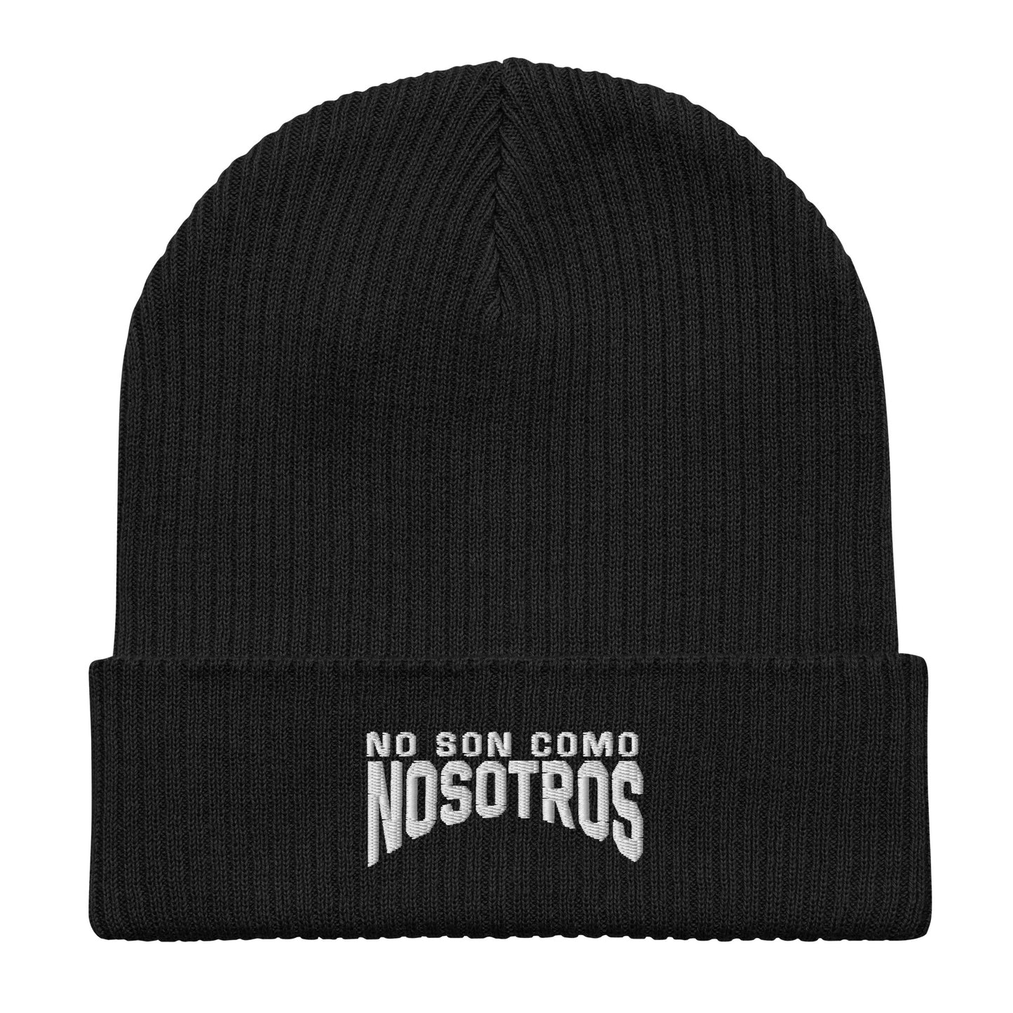 Non Son Como Nosotros Organic ribbed beanie