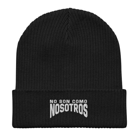 Non Son Como Nosotros Organic ribbed beanie