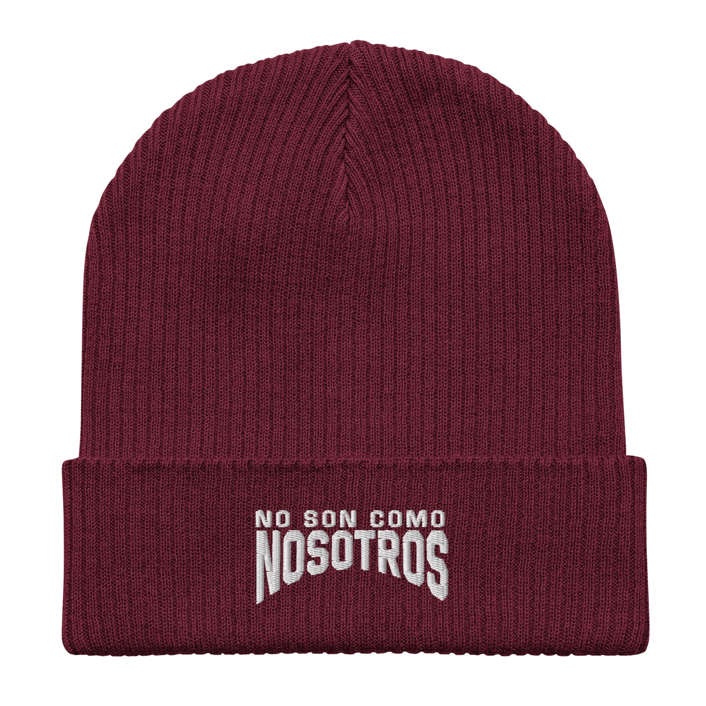 Non Son Como Nosotros Organic ribbed beanie