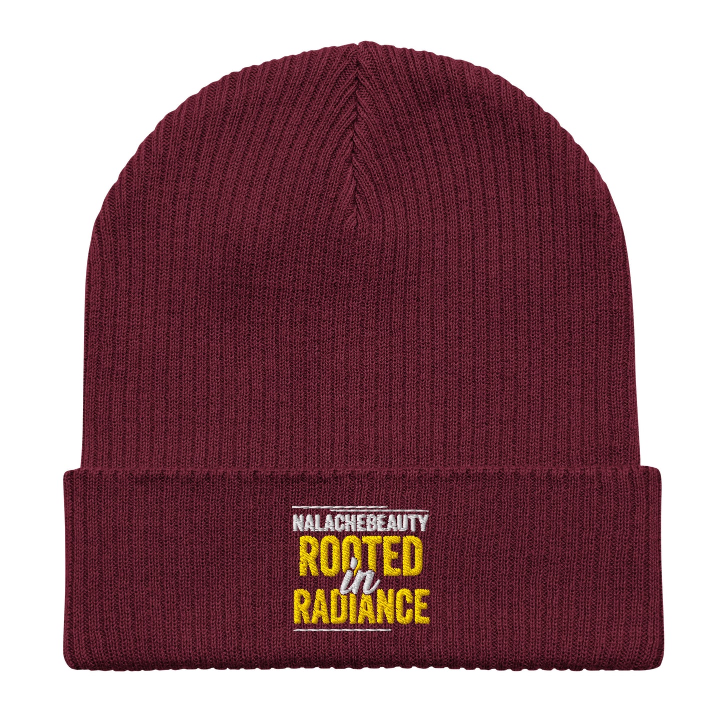 Nalache Beauty Signature Organic ribbed beanie