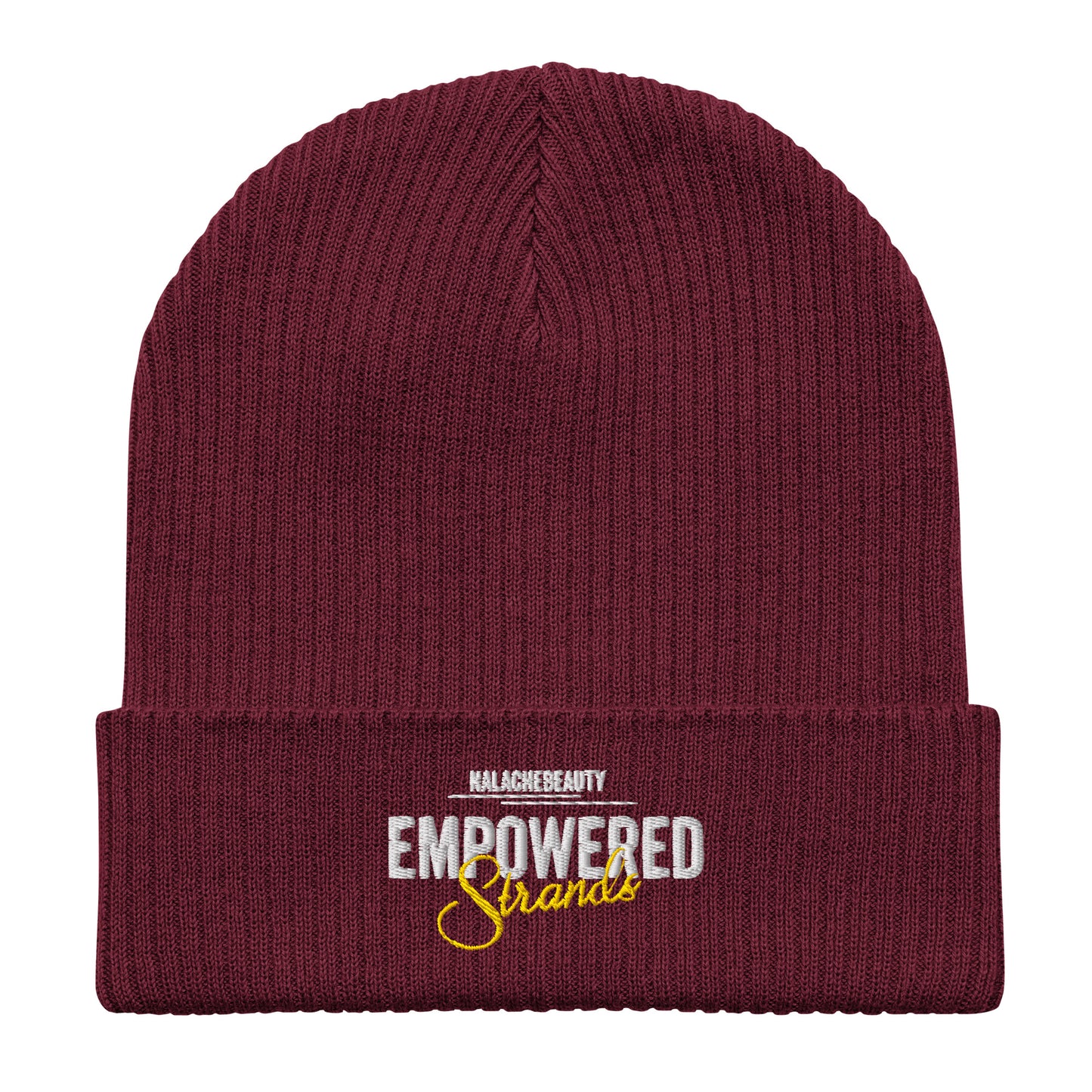 Nalache Beauty Signature Organic ribbed beanie