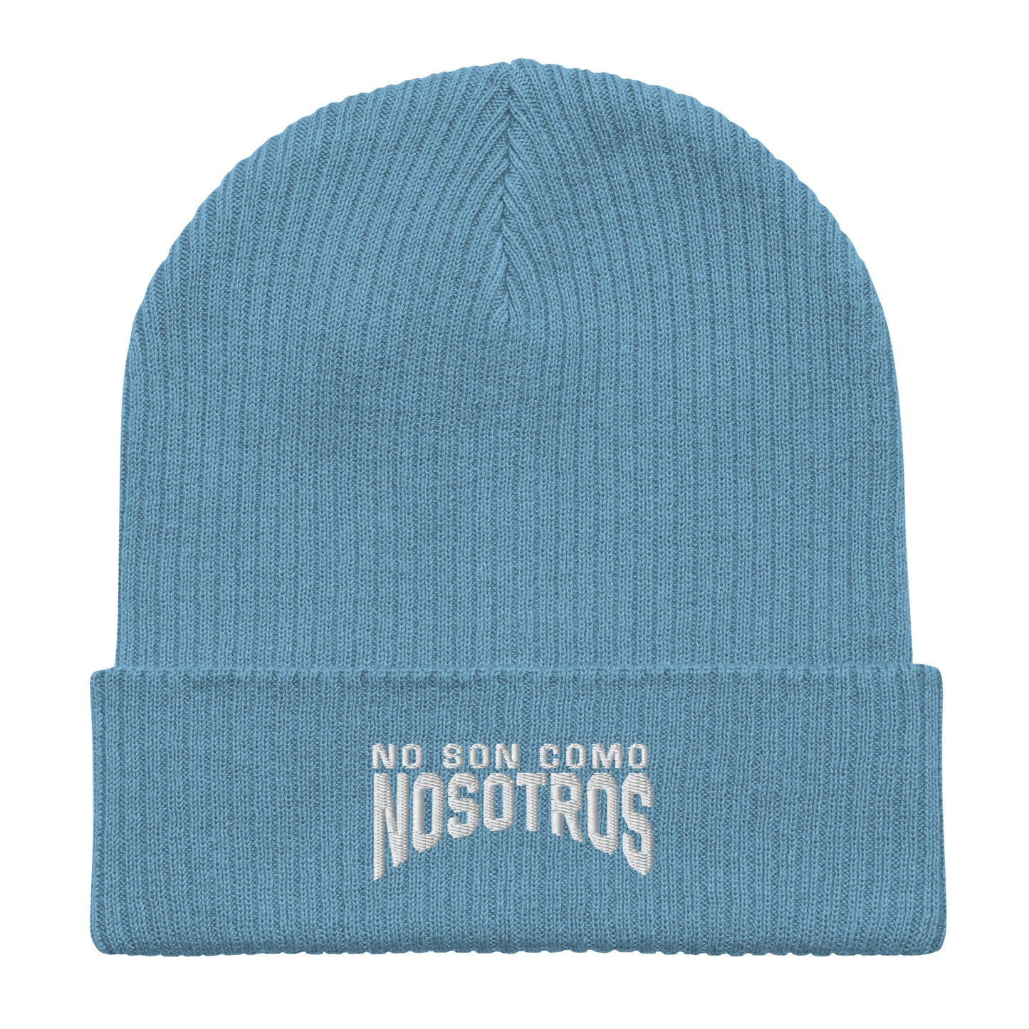 Non Son Como Nosotros Organic ribbed beanie