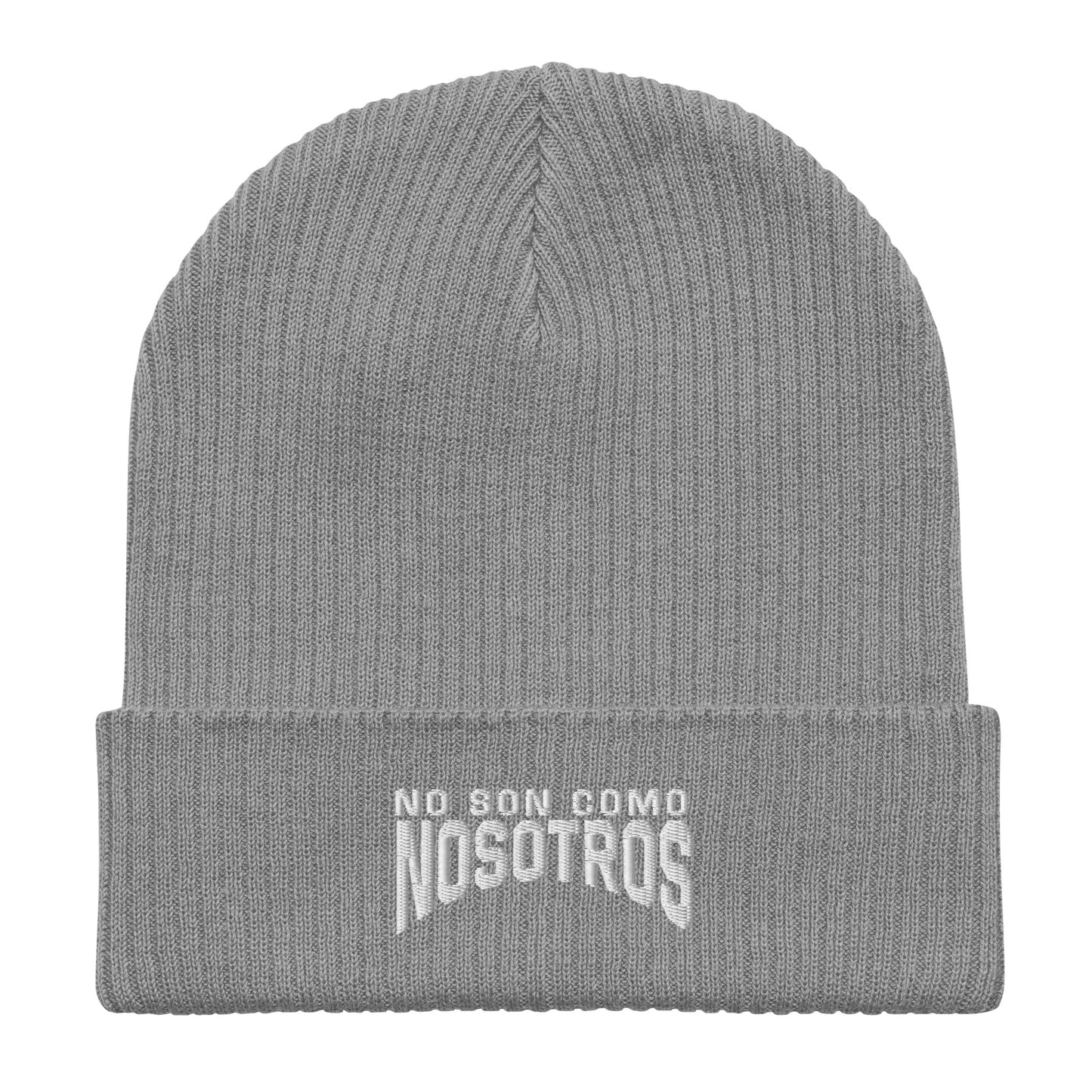 Non Son Como Nosotros Organic ribbed beanie