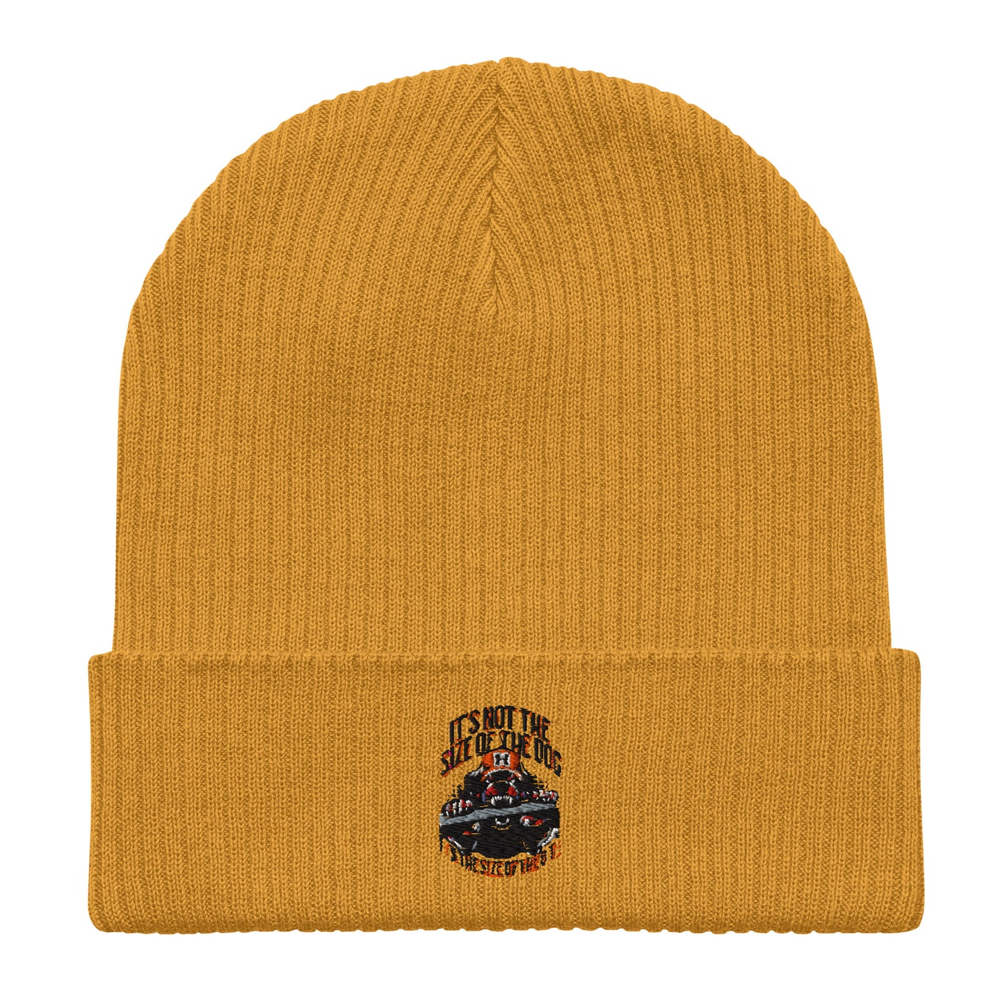 Size of the Dog Organic ribbed beanie