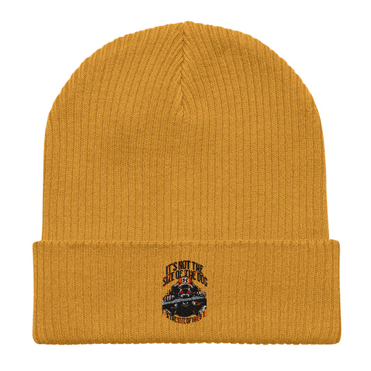 Size of the Dog Organic ribbed beanie