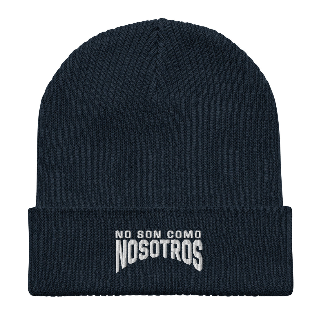 Non Son Como Nosotros Organic ribbed beanie