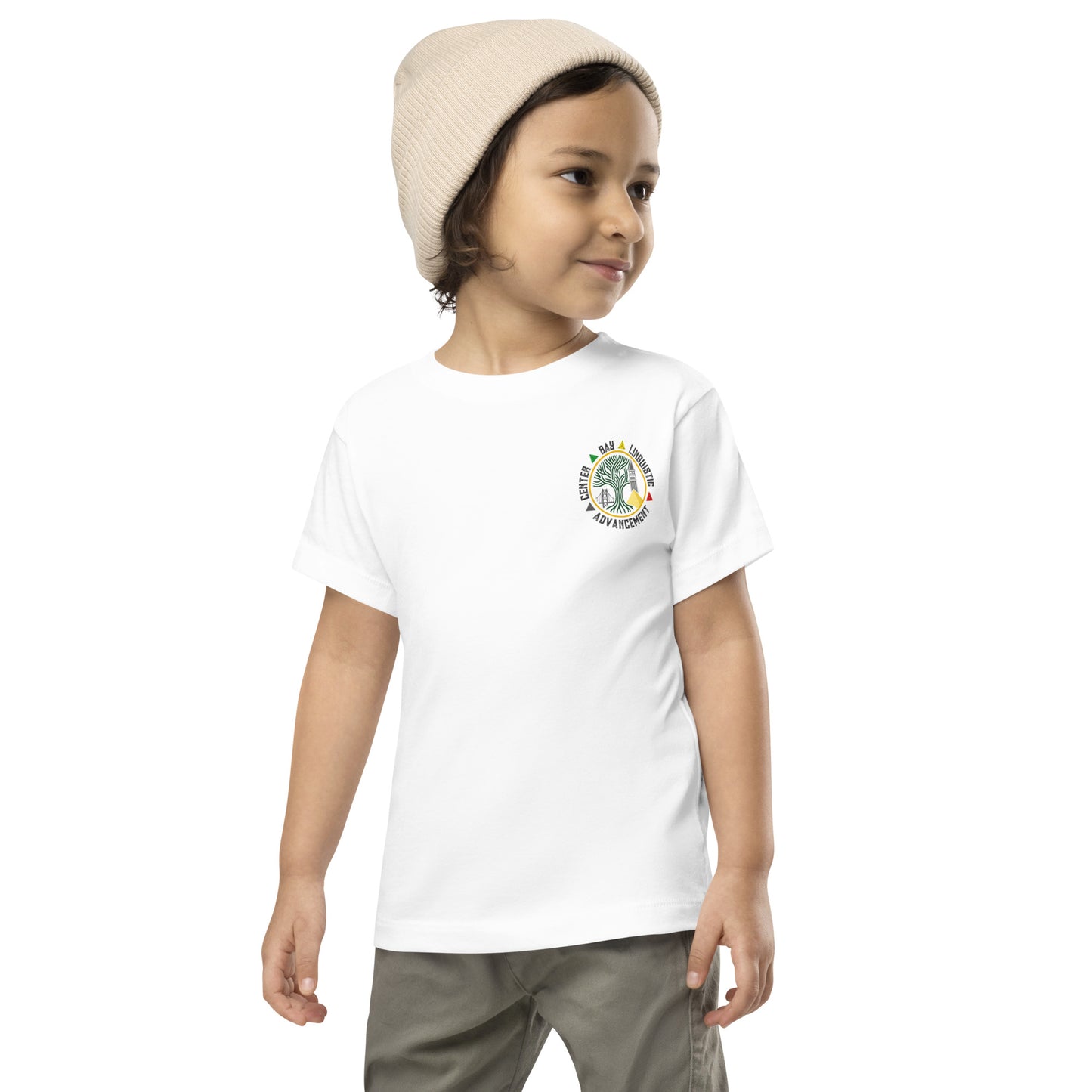 Bay Linguistic Advancement Center Symbolic Logo Design T-Shirt