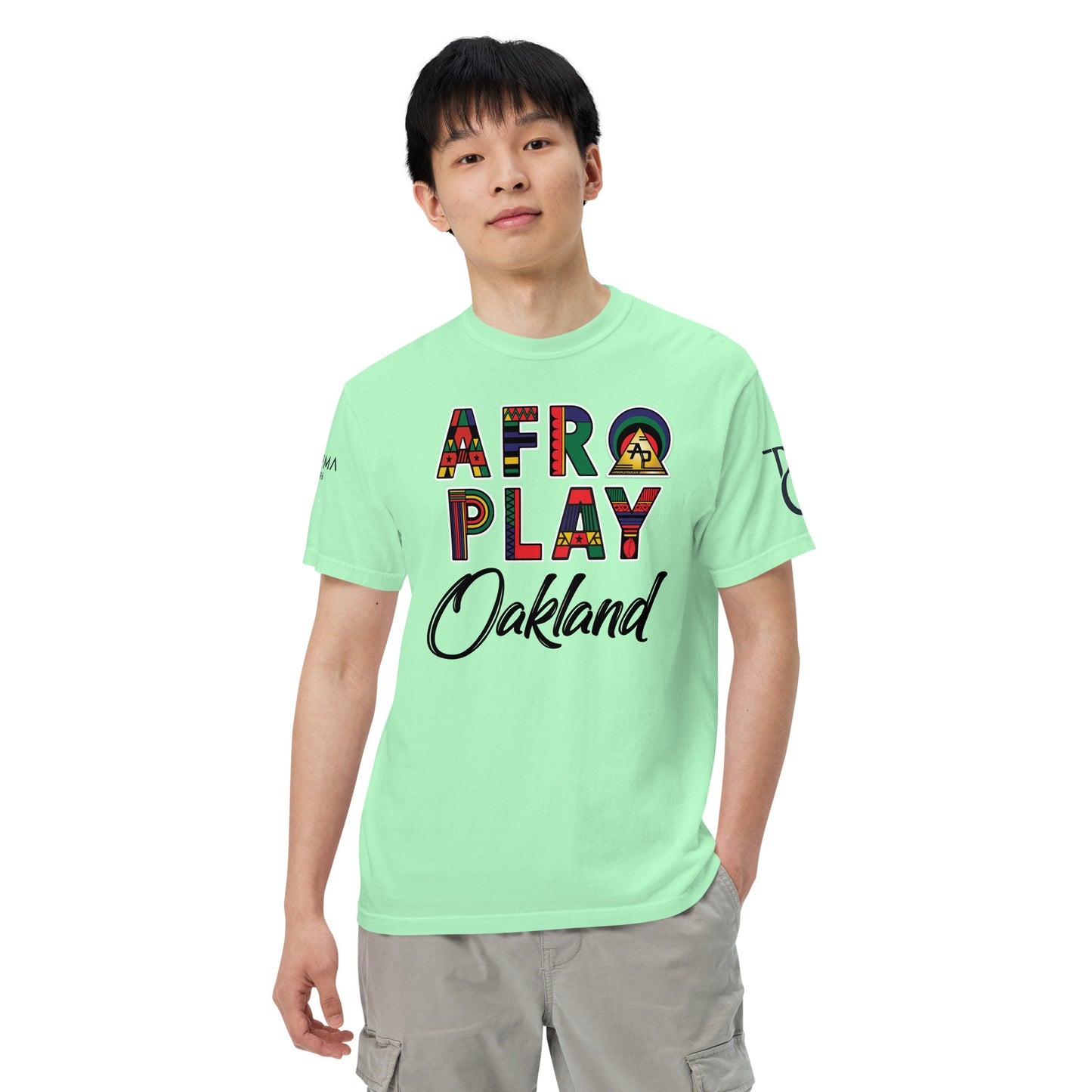 Afro Play Oakland T-Shirt – Juneteenth Afrocentric Streetwear Unisex garment-dyed heavyweight t-shirt