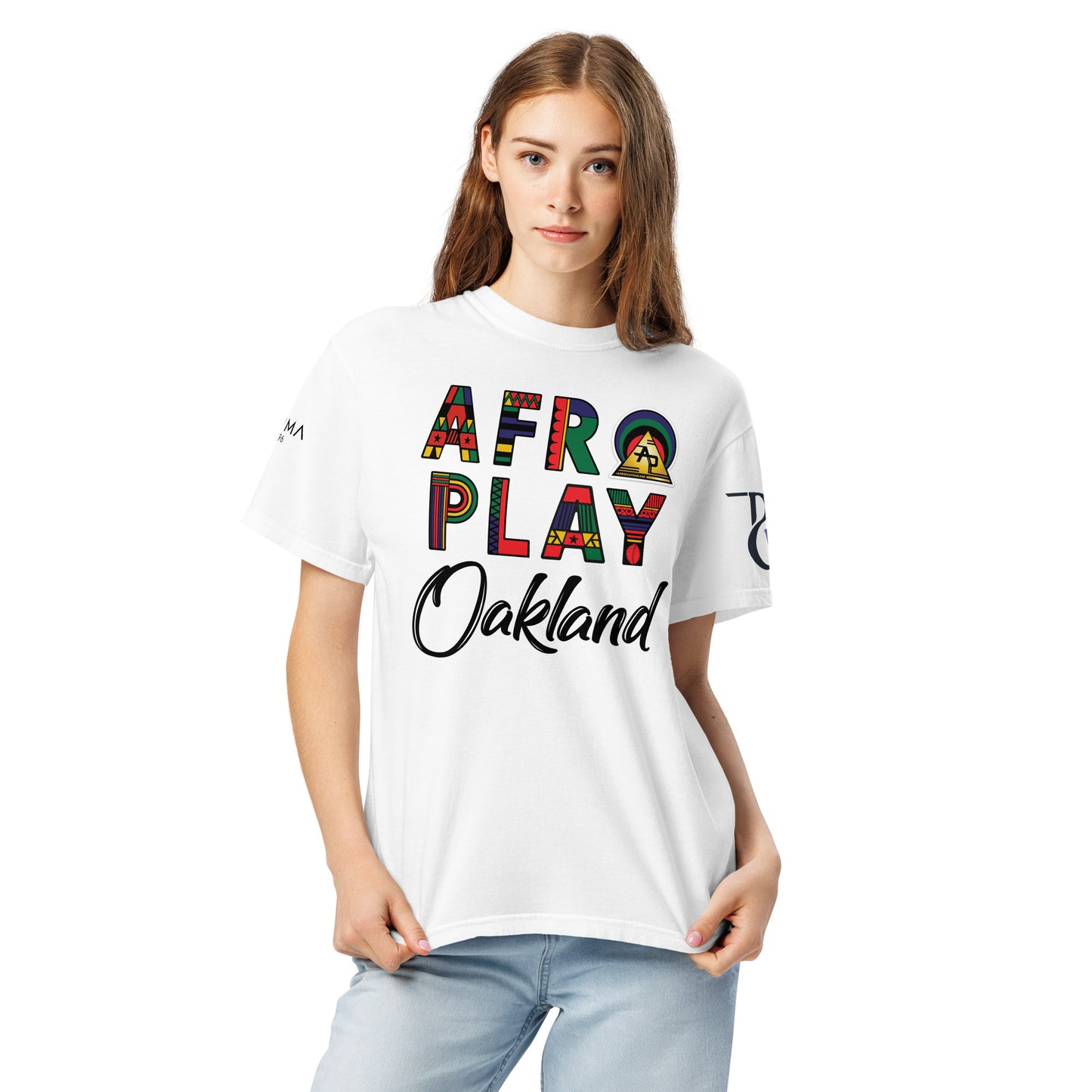 Afro Play Oakland T-Shirt – Juneteenth Afrocentric Streetwear Unisex garment-dyed heavyweight t-shirt