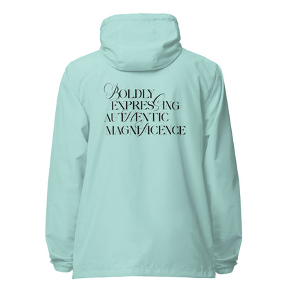 Boldly Expressing Unisex lightweight zip up windbreaker