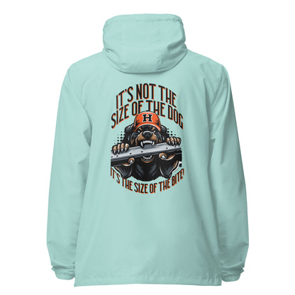 Size of the Dog Unisex lightweight zip up windbreaker
