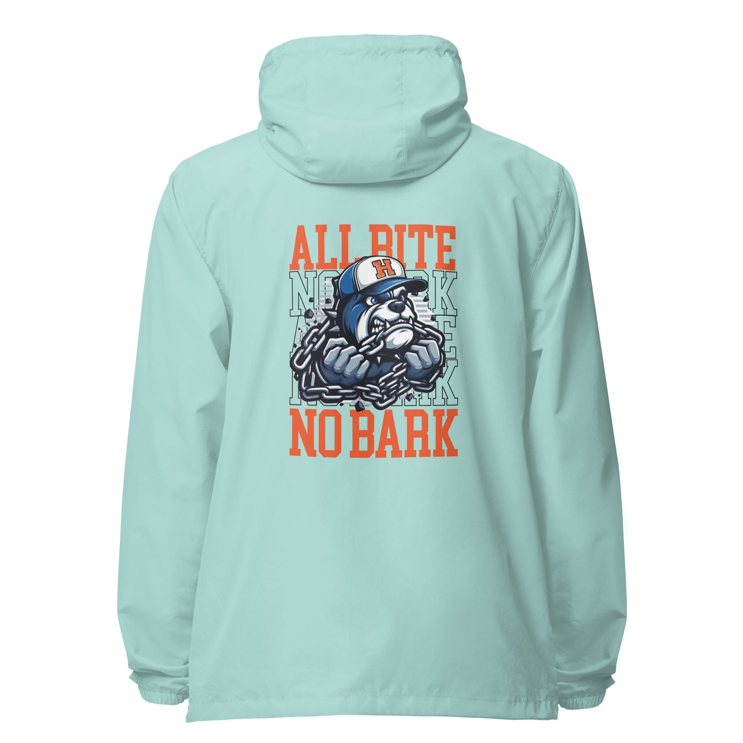 All Bite No Bark Unisex lightweight zip up windbreaker