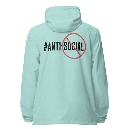 Anti Social Signature lightweight zip up windbreaker