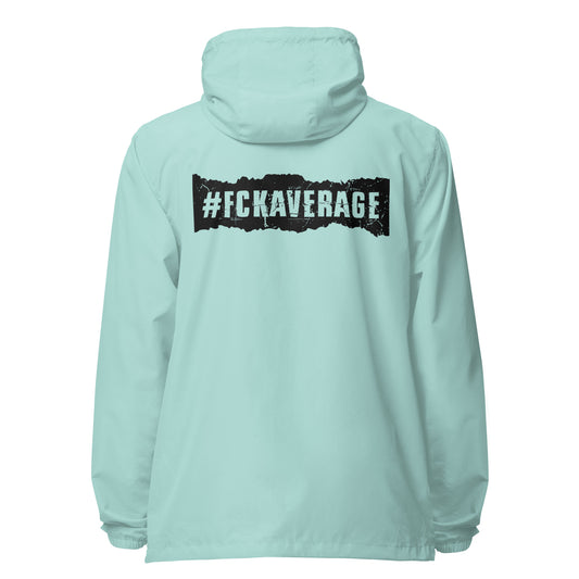 Fckaverage Signature lightweight zip up windbreaker