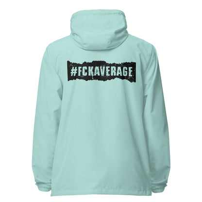 Fckaverage Signature lightweight zip up windbreaker