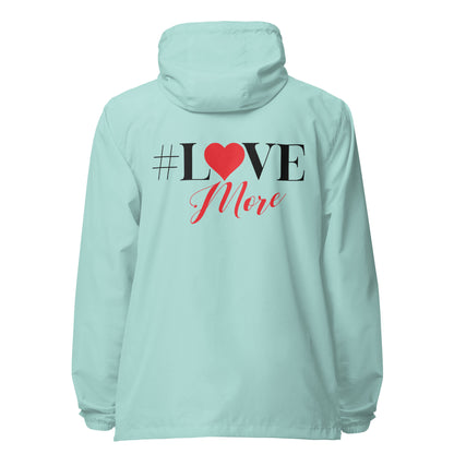 Love More Signature lightweight zip up windbreaker